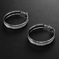 Cheap Fashion Assorted Color Alloy Hoop Earrings(Silver,Gold) (1 Pair)