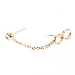Cheap Golden Infinity Rhinetone Earrings(1 piece)