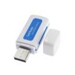 Cheap 1 pcs Blue  Protable USB 2.0 4 in 1 Memory Multi Card Reader for SD TF T-Flash M2 Card