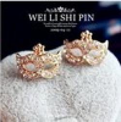 Low Price on B278 Fashion PROM Imitation diamond  mask flowers jewelry earring for women