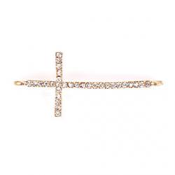 Cheap Rhinestone Cross DIY Charms Pendants for Bracelet  Necklace