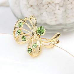 Cheap Butterfly Bowknot Shape Brooches(Random Color)