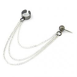 Low Price on European And American Style Textured Silver Tassels Anchor Mix No Pierced Ear Clip Ear Bones Clip E389