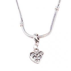 Low Price on Hollow Heart Alloy Whorled Big Hole DIY Beads For Necklace or Bracelet