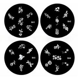 Cheap 1PCS Nail Art Stamp Stamping Image Template Plate B Series NO.41-44(Assorted Pattern)
