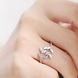 Low Price on Silver Ivy Leaf Design Band Ring for Women Size 8