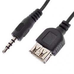 Cheap 3.5mm Audio Male to USB Female Cable(0.1M)