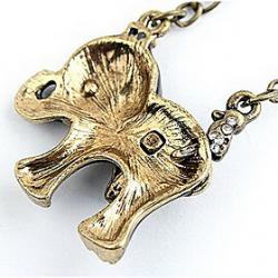 Korean jewelry pearl flowers elephant sweater chain necklace N284 Sale