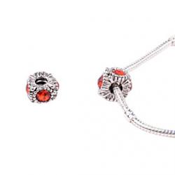 Low Price on Red Alloy Whorled Big Hole DIY Beads For Necklace or Bracelet