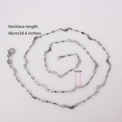 Low Price on Unisex 5MM Hollow Out Heart-Shaped Silver Chain Necklace NO.55