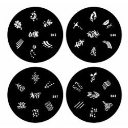 Cheap 1PCS Nail Art Stamp Stamping Image Template Plate B Series NO.45-48(Assorted Pattern)