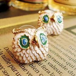 Cheap Japan and South Korea boutique lovely delicate drip beak owl stud earrings E291
