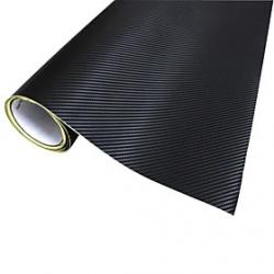Cheap Merdia Decoration 3D PVC Carbon Fiber Film Wrap Sticker for Car - Black (30 x 20cm)
