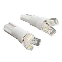 Cheap T5 3-LED 20MA 0.24W 12V White Light Car Bulb-Pair