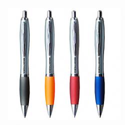 Cheap Personalized Promotional Gift Blue Ink Automatic Ballpoint Pen (Start from 100pcs,Gray,Red,Orange,Blue)