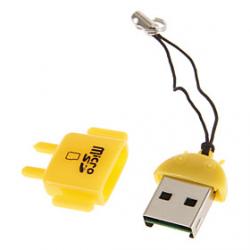 Cheap Mini USB Memory Card Reader (Green/Blue/Yellow)