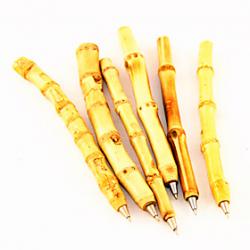 Cheap Imitation Bamboo Blue Ink Ballpoint Pen
