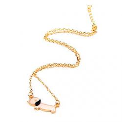 Cheap Korean jewelry cute little dog sweater chain necklace N719