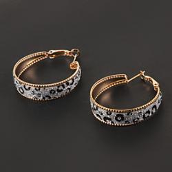 Cheap Fashion Golden Leopard Print Hoop Earring(1 Pair)