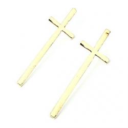 Low Price on Korean fashion earrings exaggerated cross tricolor (random color)