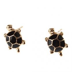 Tortoise Metal Stud Earrings Sale
