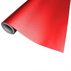 Cheap Merdia Decoration 3D PVC Carbon Fiber Film Wrap Sticker for Car- Red (50 x 20cm)
