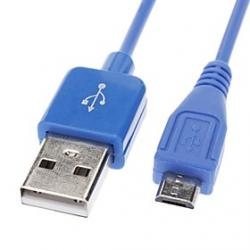 Low Price on Micro USB to USB Male to Male Data Cable for Samsung/Huawei/ZTE/Nokia/HTC Blue (1M)