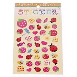 Cheap Colorful Strawberry Series Stereo Bubble Sticker