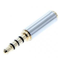Cheap 3.5mm Male to Female Golden Metal Adapter